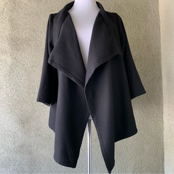 “Isabel Oliver” Black Wool Blend Shawl Jacket size S - Picture 2 of 12